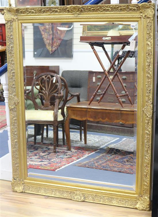 A large Victorian style gilt framed wall mirror H.144cm